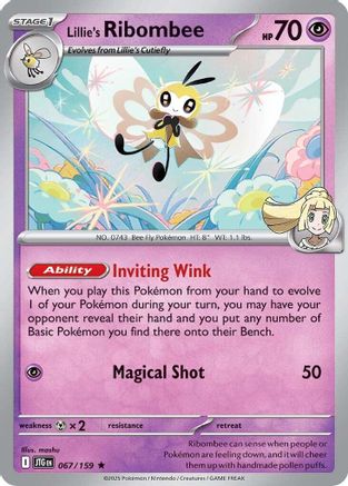 Lillie's Ribombee 067/159 - Holofoil SV09 Journey Together