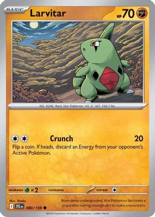 Larvitar 080/159 - Reverse Holofoil SV09 Journey Together