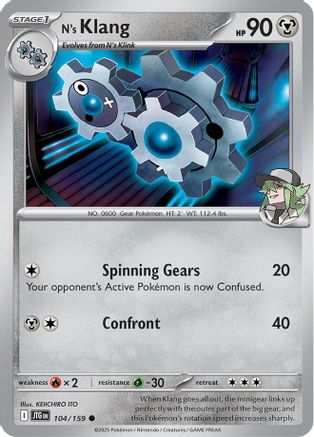 N's Klang 104/159 - Reverse Holofoil SV09 Journey Together