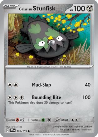 Galarian Stunfisk 106/159 - Reverse Holofoil SV09 Journey Together