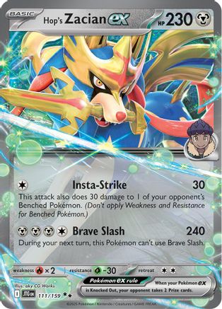 Hop's Zacian ex 111/159 - Holofoil SV09 Journey Together