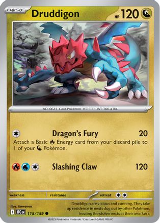 Druddigon 115/159 - Reverse Holofoil SV09 Journey Together