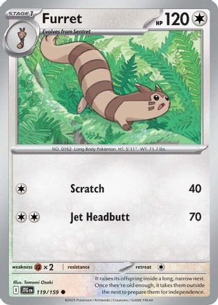 Furret 119/159 - Reverse Holofoil SV09 Journey Together