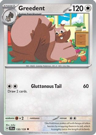 Greedent 132/159 - Reverse Holofoil SV09 Journey Together