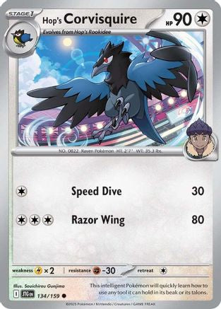 Hop's Corvisquire 134/159 - Reverse Holofoil SV09 Journey Together