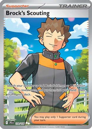 Brock's Scouting 179/159  - Holofoil SV09 Journey Together - Ultra Rare