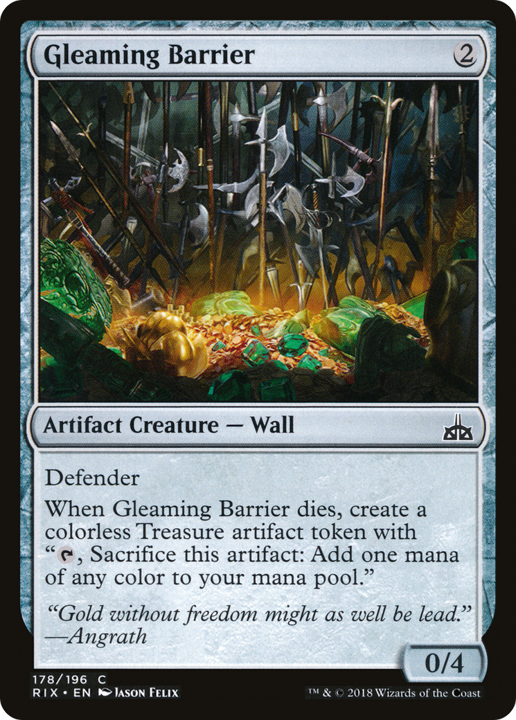 Gleaming Barrier (RIX-178)  - Rivals of Ixalan