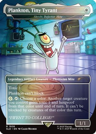 Plankton, Tiny Tyrant - Skrelv, Defector Mite (Rainbow Foil) (SLD-1926)  Foil - Secret Lair Drop Series