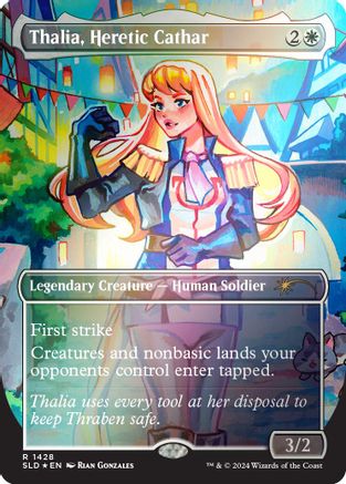 Thalia, Heretic Cathar (Rainbow Foil) (SLD-1428)  Foil - Secret Lair Drop Series