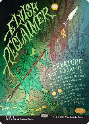 Elvish Reclaimer (Rainbow Foil) (SLD-2015) - Secret Lair Drop Series Foil