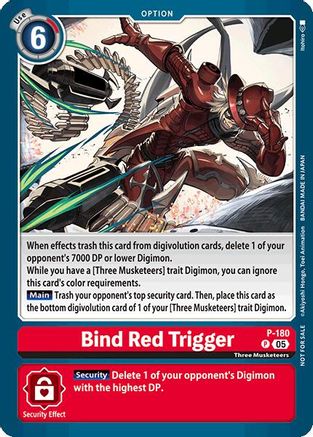 Bind Red Trigger [P-180] (Store Tournament 2025 Vol.2 Participation Pack) [Promotional Cards]