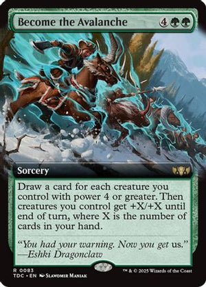 Become the Avalanche (Extended Art) (TDC-083)  - Commander: Tarkir: Dragonstorm