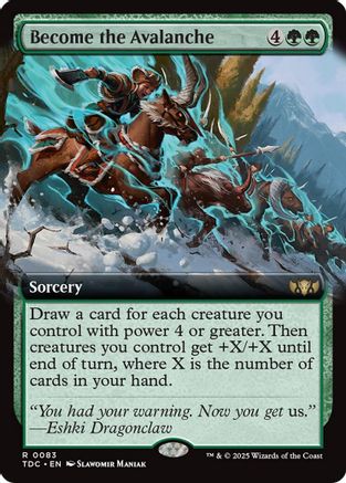 Become the Avalanche (Extended Art) (TDC-083)  - Commander: Tarkir: Dragonstorm