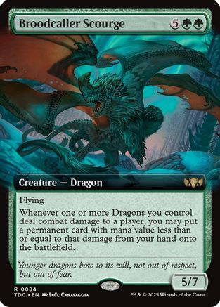 Broodcaller Scourge (Extended Art) (TDC-084)  - Commander: Tarkir: Dragonstorm