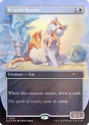 Helpful Hunter (0895) (Rainbow Foil) (SLD-895)  Foil - Secret Lair Drop Series