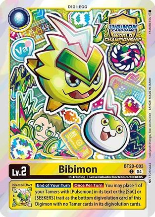 Bibimon (Regionals 25-26 Champion Card Set Season 1) (BT20-003) - Release Special Booster 2.5 Foil