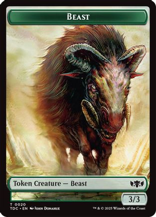 Beast // Treasure Double-Sided Token (TDC-20 // 16)  - Commander: Tarkir: Dragonstorm