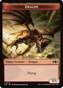 Dragon (0014) // Treasure Double-Sided Token (TDC-14 // 16)  - Commander: Tarkir: Dragonstorm