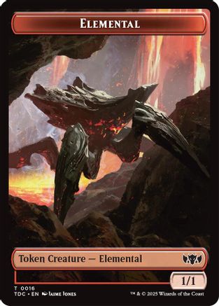 Elemental (0016) // Gold Double-Sided Token (TDC-16 // 29)  - Commander: Tarkir: Dragonstorm