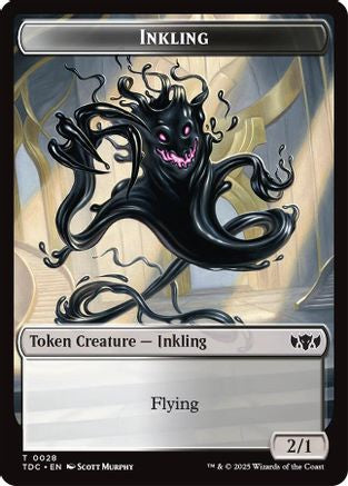 Inkling // Bird  Double-Sided Token (TDC-28 // 2) - Commander: Tarkir: Dragonstorm