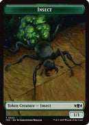 Insect (0022) // Plant Double-Sided Token (TDC-22 // 24) - Commander: Tarkir: Dragonstorm