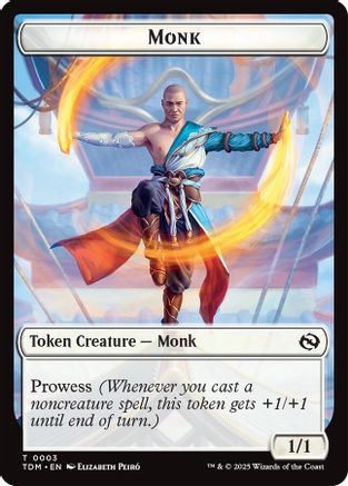 Monk // Treasure Double-Sided Token (TDC-3 // 16) - Commander: Tarkir: Dragonstorm