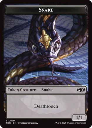 Snake // Myr Double-Sided Token (TDC-10 // 30) - Commander: Tarkir: Dragonstorm