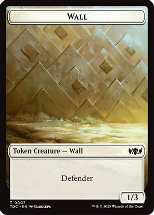 Wall // Spider Double-Sided Token (TDC-7 // 25) - Commander: Tarkir: Dragonstorm