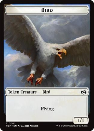 Bird // Monk Double-Sided Token (TDM-2 // 3)  - Tarkir: Dragonstorm