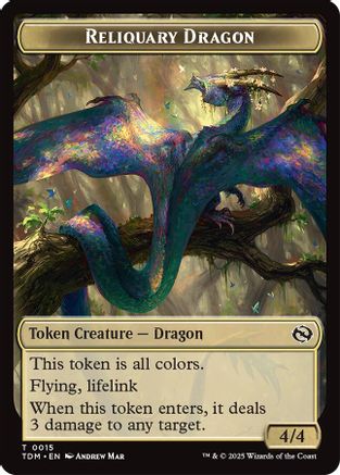 Reliquary Dragon // Dragon (0011) Double-Sided Token (TDM-15 // 11)  - Tarkir: Dragonstorm