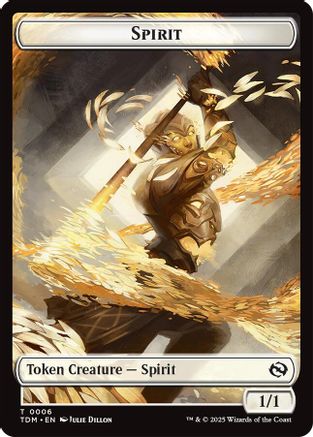 Spirit (0006) // Spirit (0007) Double-Sided Token (TDM-6 // 7)  Foil - Tarkir: Dragonstorm