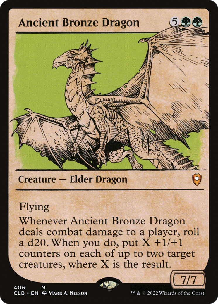 Ancient Bronze Dragon (Showcase) (CLB-406)  - Commander Legends: Battle for Baldur's Gate: (Showcase)