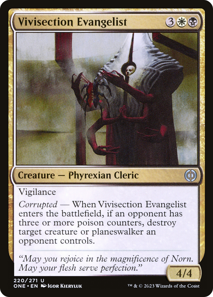 Vivisection Evangelist (ONE-220)  Foil - Phyrexia: All Will Be One