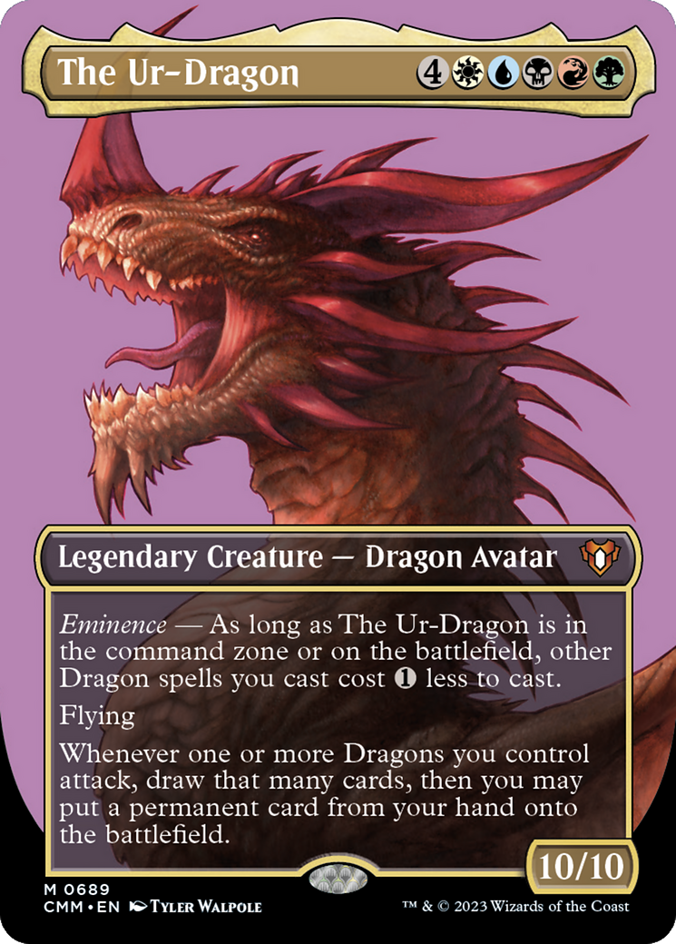 The Ur-Dragon (Borderless) (CMM-689)  Foil - Commander Masters
