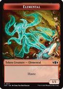 Elemental (0017) // Warrior Double-Sided Token (TDC-17 // 13)  - Commander: Tarkir: Dragonstorm