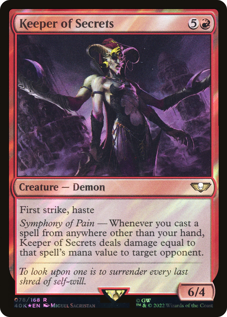 Keeper of Secrets (Surge Foil) (40K-078)  Foil - Warhammer 40,000 Commander