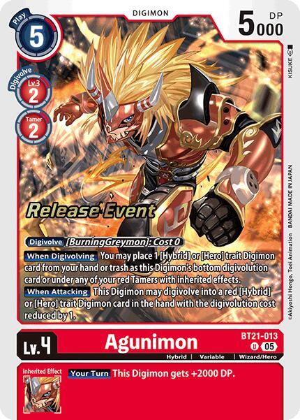 Agunimon [BT21-013] [World Convergence Release Event Cards]