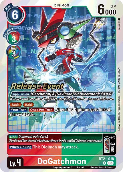 DoGatchmon [BT21-018] [World Convergence Release Event Cards]
