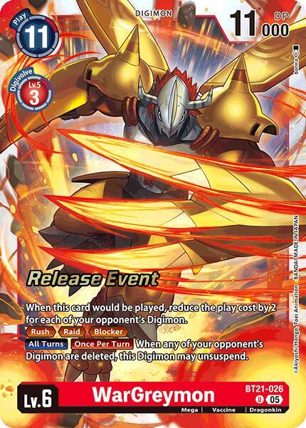 WarGreymon [BT21-026] [World Convergence Release Event Cards]