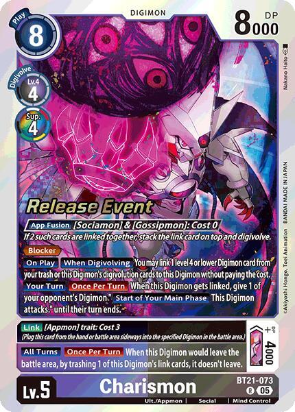 Charismon [BT21-073] [World Convergence Release Event Cards]
