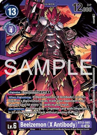 Beelzemon (X Antibody) (BT12-085) - Limited Card Pack -Billion Bullet- Foil