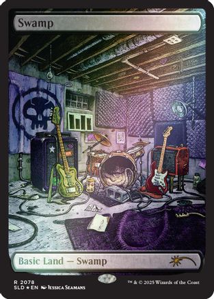Swamp (2078) (Rainbow Foil) (SLD-2078)  Foil - Secret Lair Drop Series