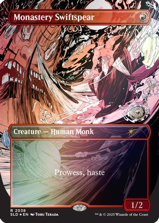 Monastery Swiftspear (2038) (Rainbow Foil) (SLD-2038)  Foil - Secret Lair Drop Series