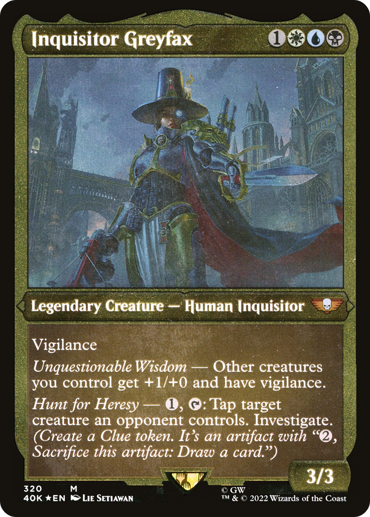 Inquisitor Greyfax (40K-320) - Warhammer 40,000 Commander Etched Foil