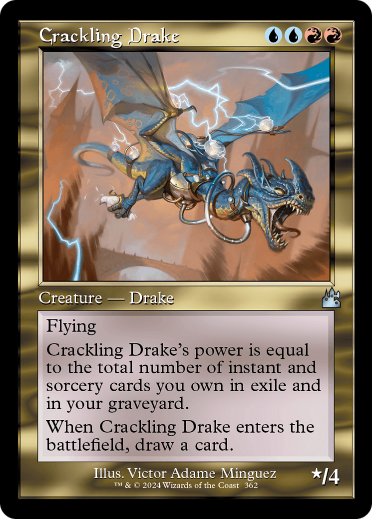 Crackling Drake (Retro Frame) (RVR-362)  Foil - Ravnica Remastered