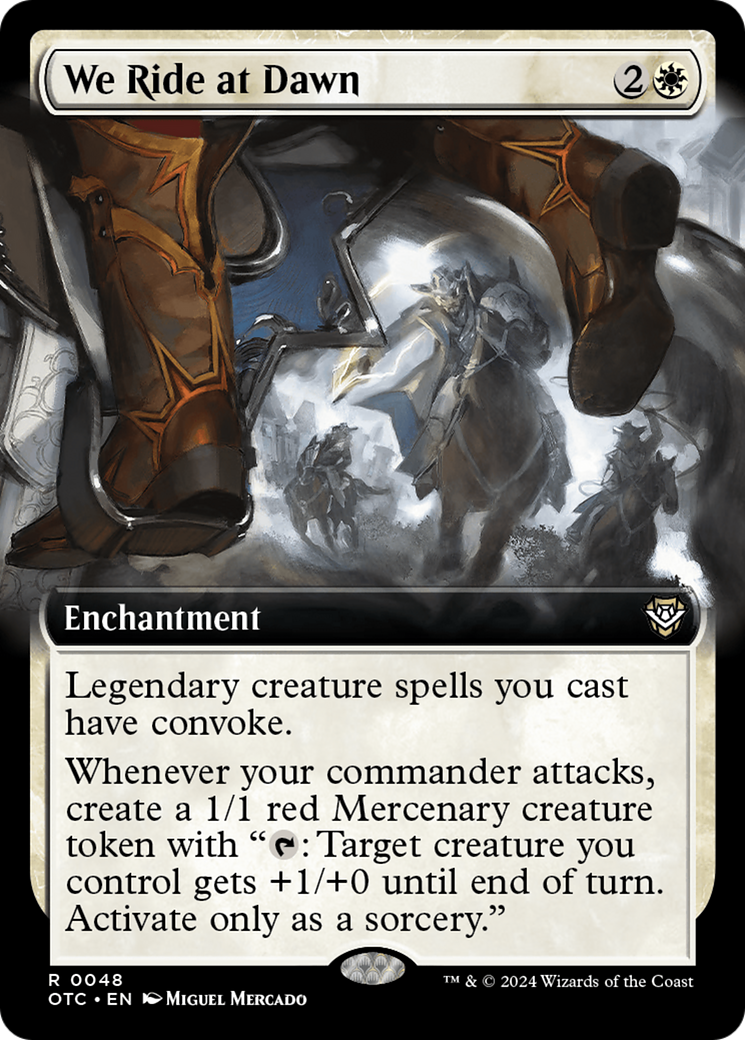 We Ride at Dawn (Extended Art) (OTC-048)  - Outlaws of Thunder Junction Commander: (Extended Art)