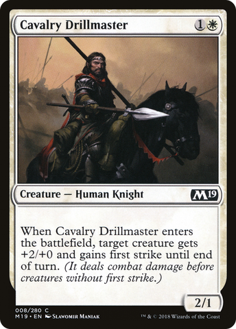 Cavalry Drillmaster (M19-008)  - Core Set 2019