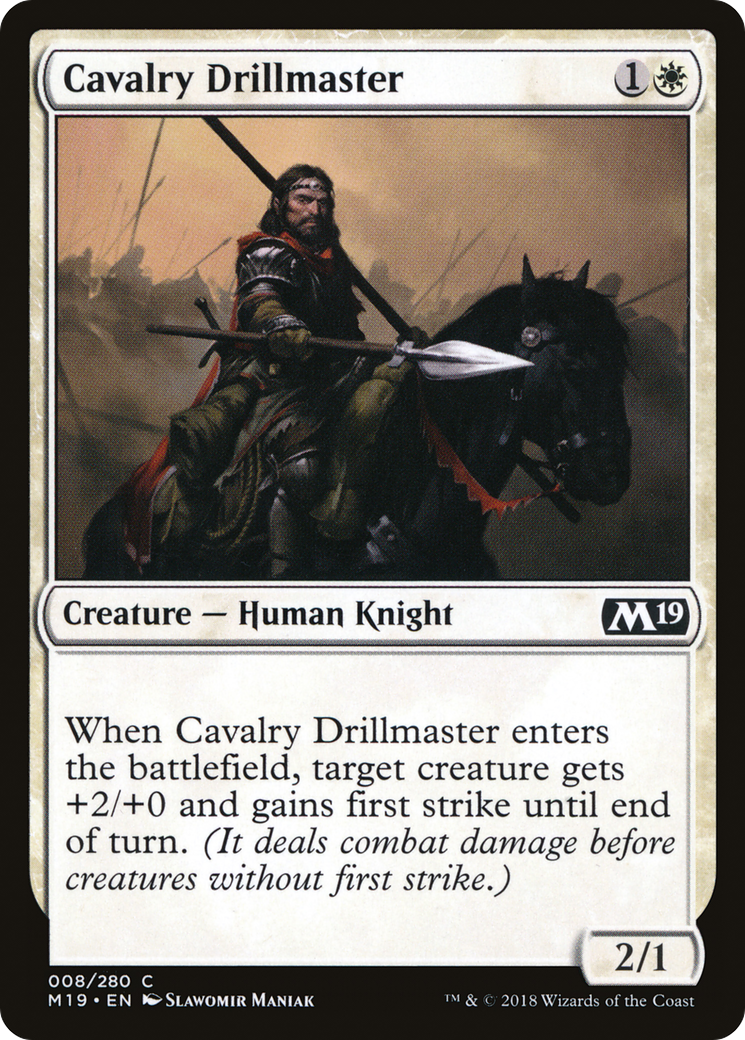 Cavalry Drillmaster (M19-008)  Foil - Core Set 2019