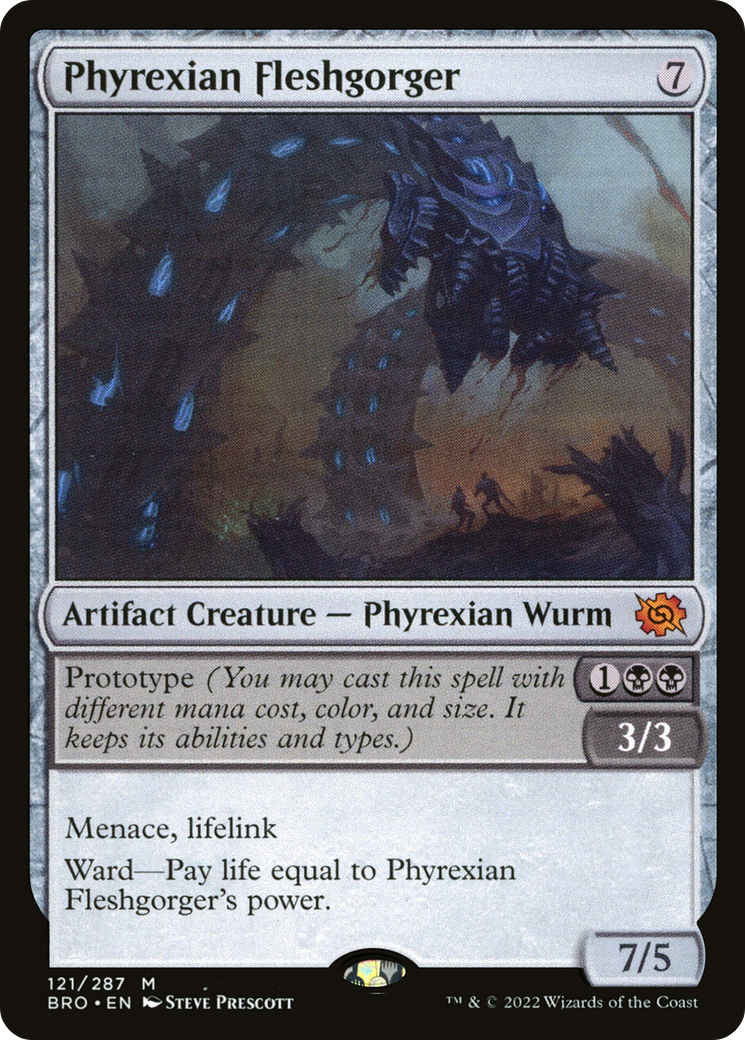 Phyrexian Fleshgorger (BRO-121)  Foil - The Brothers' War
