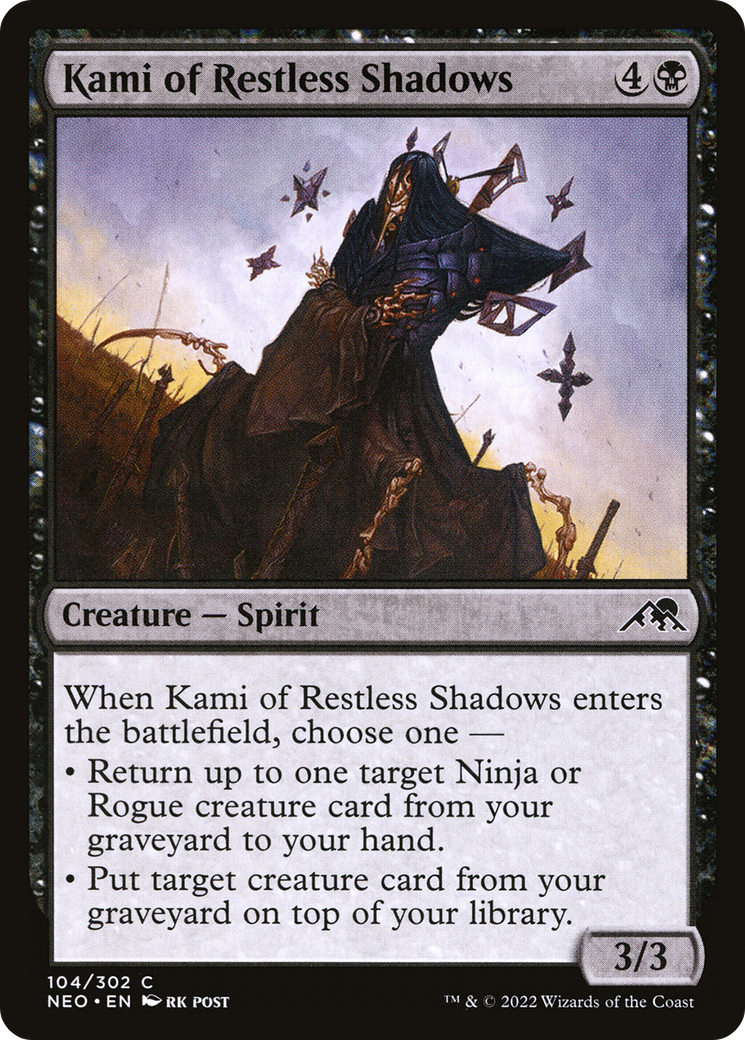 Kami of Restless Shadows (NEO-104)  Foil - Kamigawa: Neon Dynasty